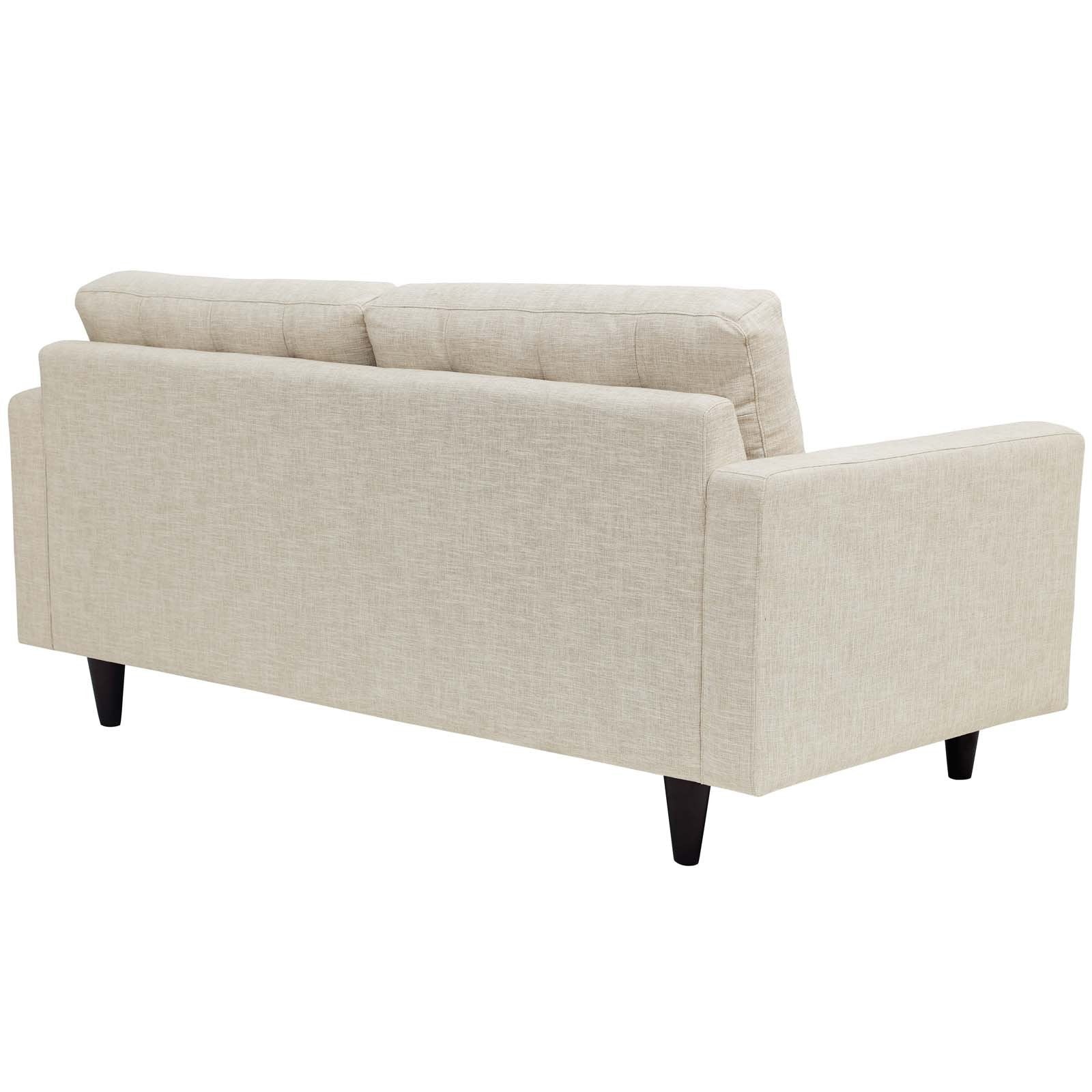 ottomans | CasaFoyer Empress Exquisite Design Tufted Loveseat | Luxurious Cushions | Elegant Armrests | Solid Wood Legs | Floor Protection | Beige | casafoyer.myshopify.com