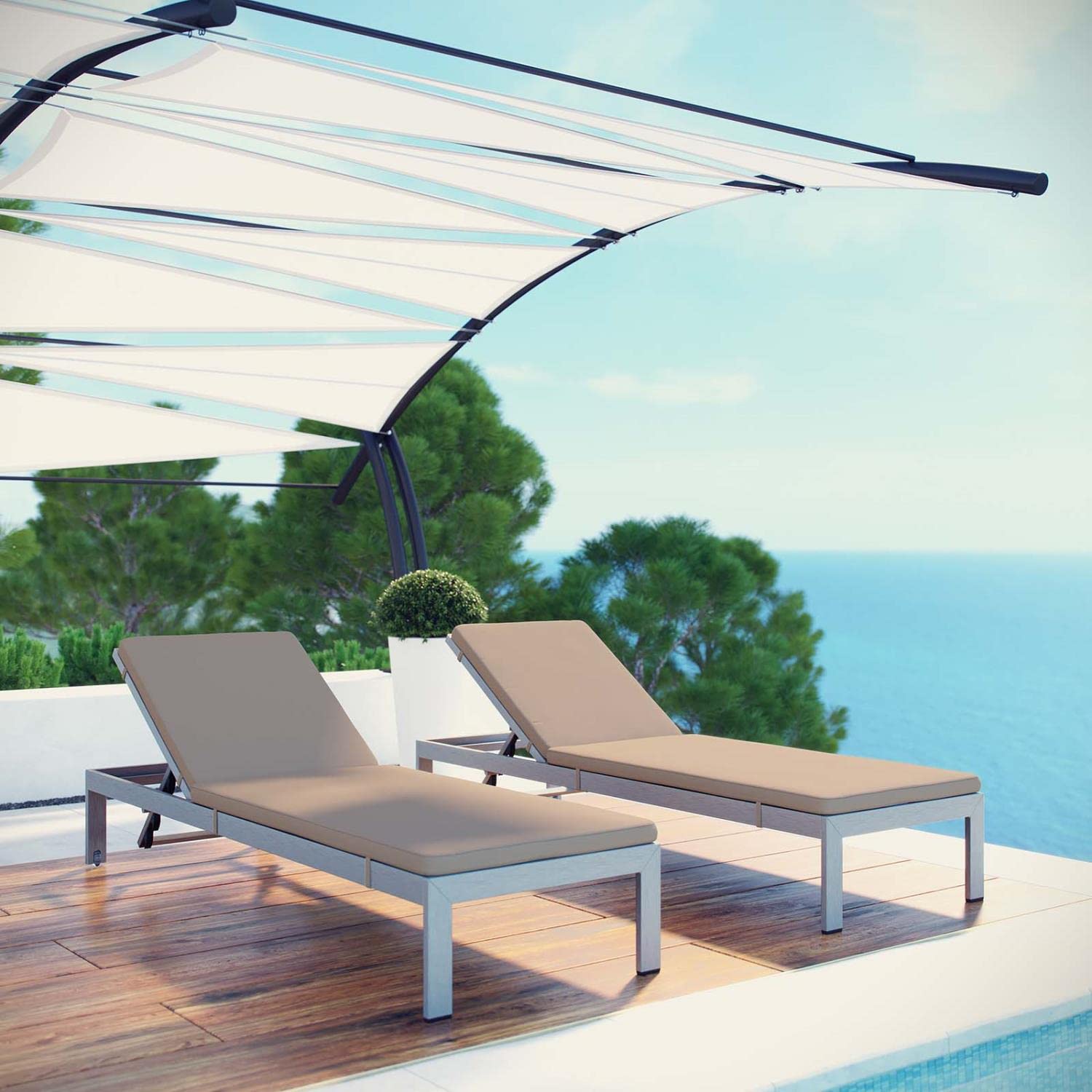 home office desk chairs | CasaFoyer Shore Outdoor Patio Chaise Lounge Chair Set | Sleek Design | Durable Aluminum Frame | Easy Assembly | Includes 2 Lounge Chairs | casafoyer.myshopify.com
