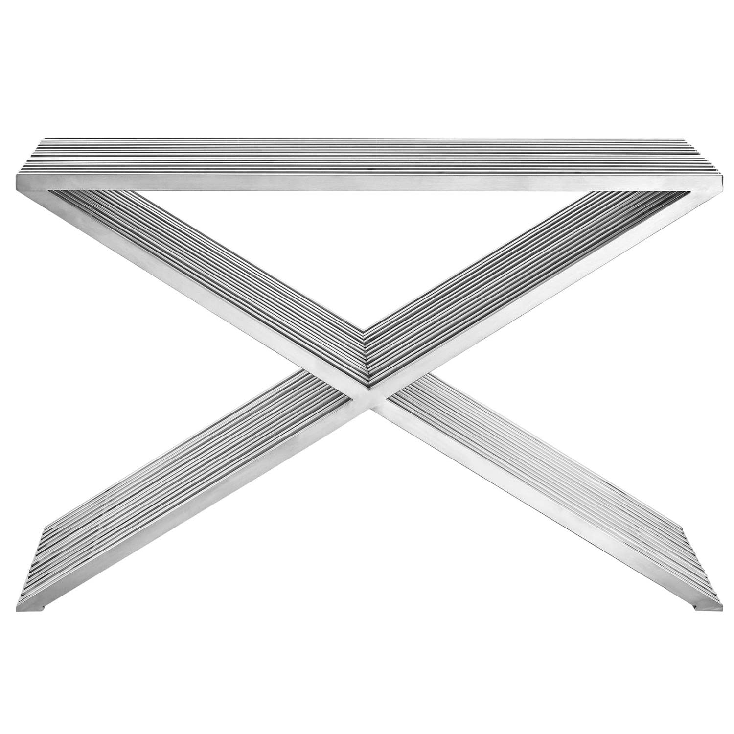 sofa tables | Ergode Press Console Table | Brushed Aluminum Segments | Minimalist Design | Versatile | Contemporary Living | Entrance | Lounge Area | Standout Piece | Fully Charged | Compatible with Any Decor | Set of 1 | casafoyer.myshopify.com