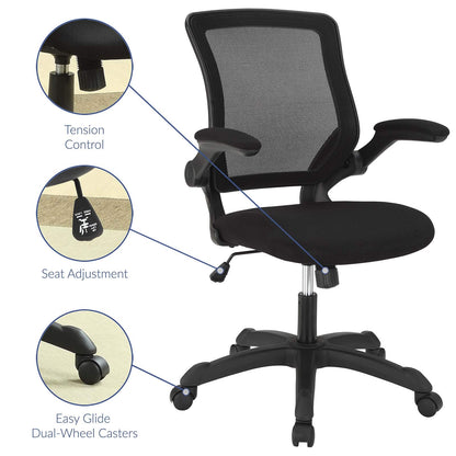 home office desk chairs | CasaFoyer Veer Mesh Office Chair | Ultimate Comfort & Functionality | Breathable Back | Waterfall Seat | 90-Degree Rotating Armrests | Tilt & Tension Control | Pneumatic Lift | Dual-Wheel Casters | Orange | casafoyer.myshopify.com