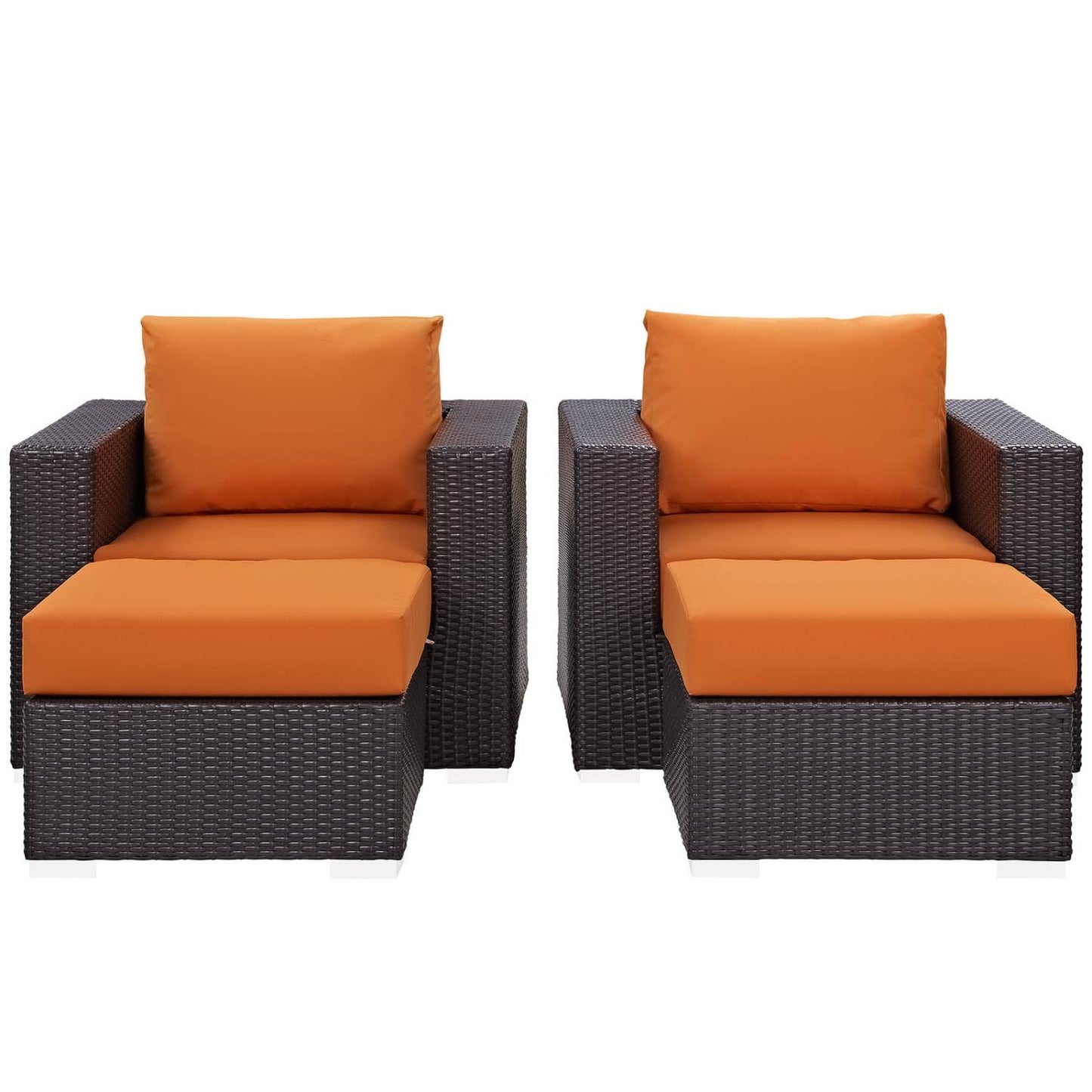 kitchen and dining room sets | CasaFoyer Convene Outdoor Sectional Set | Durable Rattan & Aluminum Frame | All-Weather Cushions | 4 Piece Patio Sofa & Ottoman | casafoyer.myshopify.com