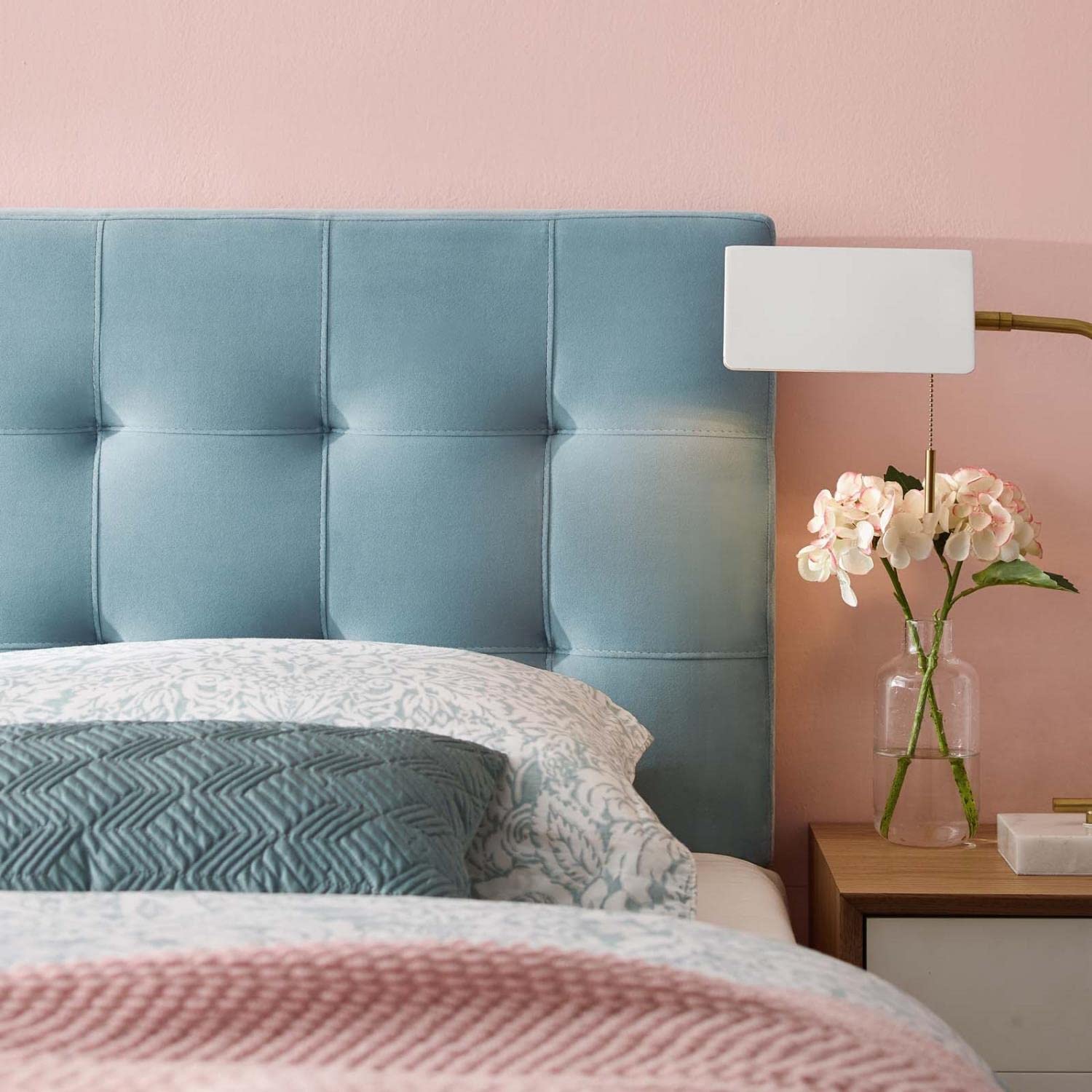 headboards | CasaFoyer Lily Queen Biscuit Tufted Performance Velvet Headboard | Elegant & Luxurious | Stain-Resistant | Height-Adjustable | Master Bedroom or Guest Suite Upgrade | casafoyer.myshopify.com