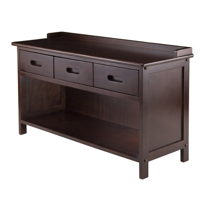 BENCH | Ergode Adriana Storage Bench | Comfortable Seating | Ample Storage Space | Walnut Finish | 3 Drawers | Dimensions: 37.90W x 14.17D x 22H | casafoyer.myshopify.com