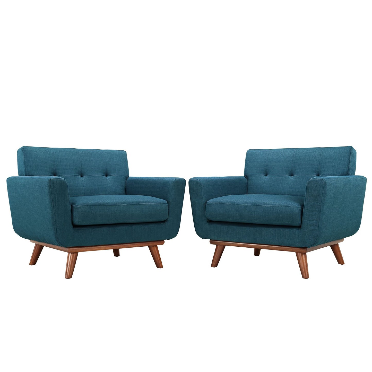 Sofa & chair Sets | Engage Armchair | Gently Curved Design | Dual Cushions | Relaxation Haven | Set of 2 | Cherry Wood Legs | casafoyer.myshopify.com