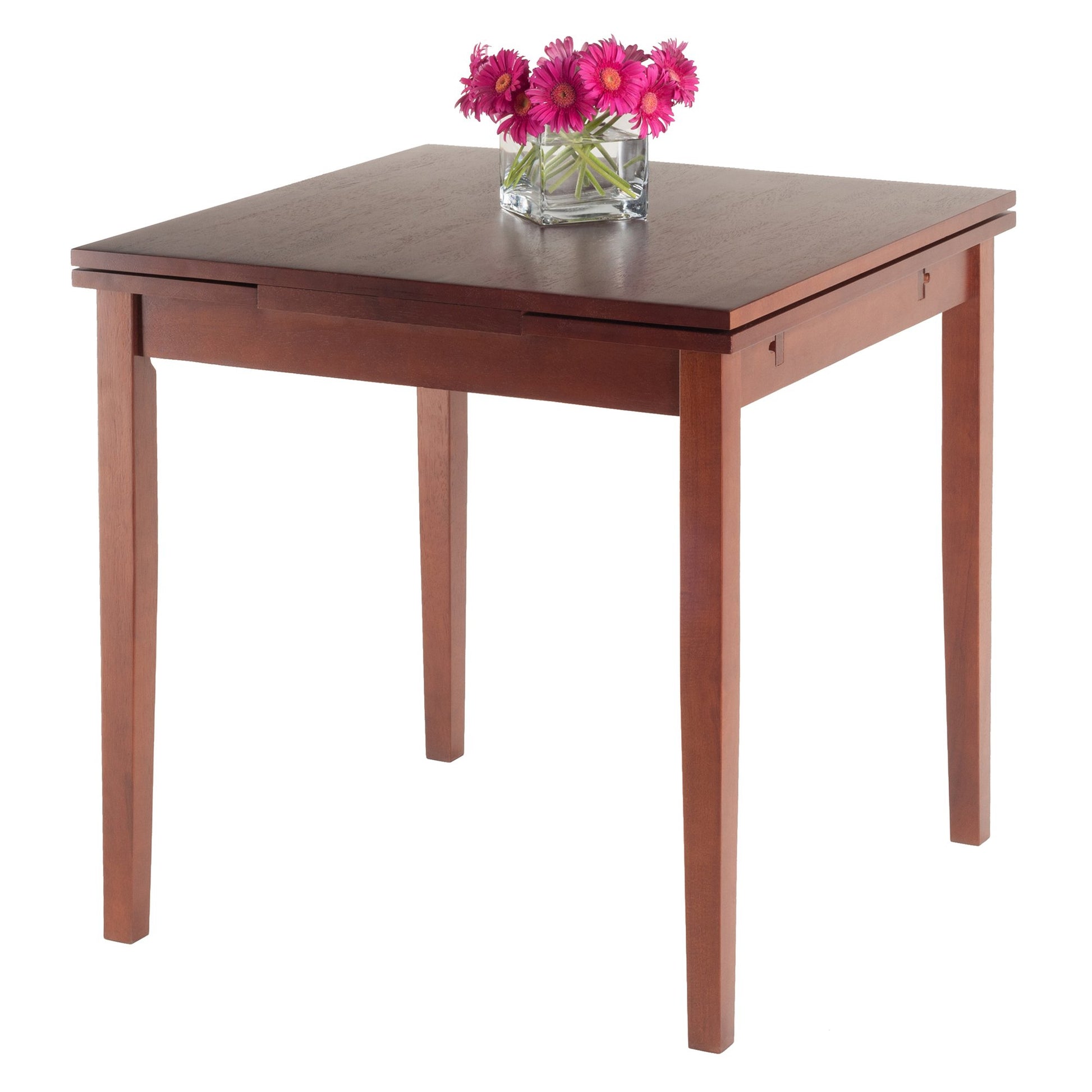 TABLE | CasaFoyer  Wood Pulman Extension Table | Practical & Space-Saving | Walnut Finish | Extends to 48 | Accommodates 4 Guests | Easy Assembly | casafoyer.myshopify.com