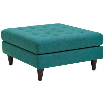 ottomans | CasaFoyer Empress Large Ottoman | Holistic Furniture Design | Tufted Buttons | Luxurious Cushions | Elegant Armrests | Solid Wood Legs | Opulent Fabric Upholstery | Teal | casafoyer.myshopify.com
