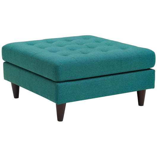 ottomans | CasaFoyer Empress Large Ottoman | Holistic Furniture Design | Tufted Buttons | Luxurious Cushions | Elegant Armrests | Solid Wood Legs | Opulent Fabric Upholstery | Teal | casafoyer.myshopify.com