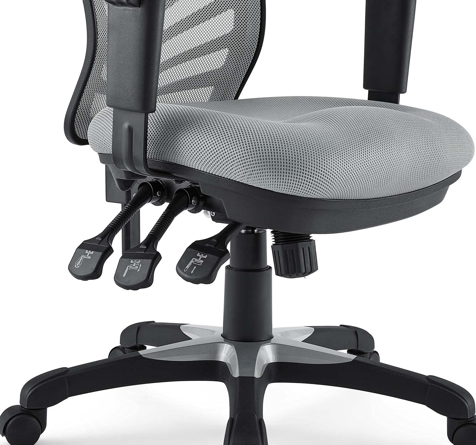 home office desk chairs | CasaFoyer Articulate Mesh Office Chair | Adjustable Back Height, Seat Depth, Armrests | Breathable Mesh Back, Plush Cushion Seat | Tilt Tension, Lock Functions | Glide on Carpeted Floors | Gray Color | casafoyer.myshopify.com