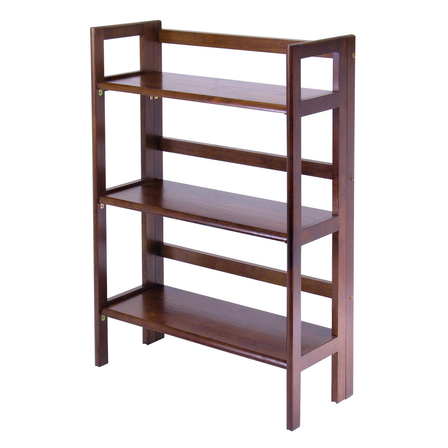 bookcases | Ergode  Wood Torino Folding Storage Shelf | Solid Wood with Walnut Finish | 2 Baskets | Versatile & Convenient | Foldable & Stackable | Easy Assembly | 27.8W x 11.5D x 38.5H | casafoyer.myshopify.com