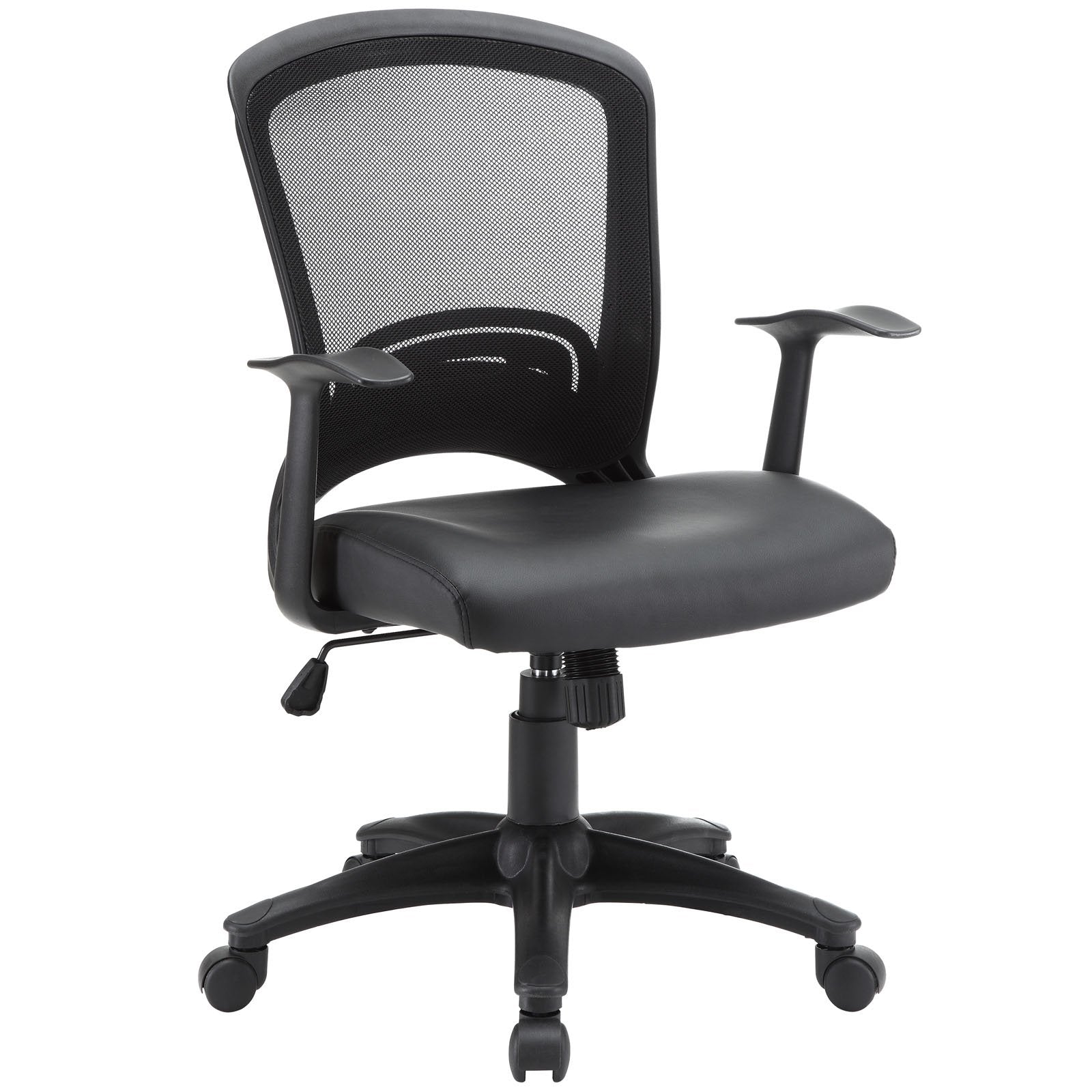 home office desk chairs | CasaFoyer Pulse Mesh Office Chair | Enhance Productivity | Ergonomic Design | Breathable Mesh Back | Vinyl Seat | Passive Lumbar Support | Sturdy Armrests | Dual-Caster Wheels | Black | casafoyer.myshopify.com