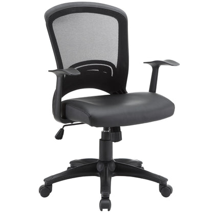 home office desk chairs | CasaFoyer Pulse Mesh Office Chair | Enhance Productivity | Ergonomic Design | Breathable Mesh Back | Vinyl Seat | Passive Lumbar Support | Sturdy Armrests | Dual-Caster Wheels | Black | casafoyer.myshopify.com