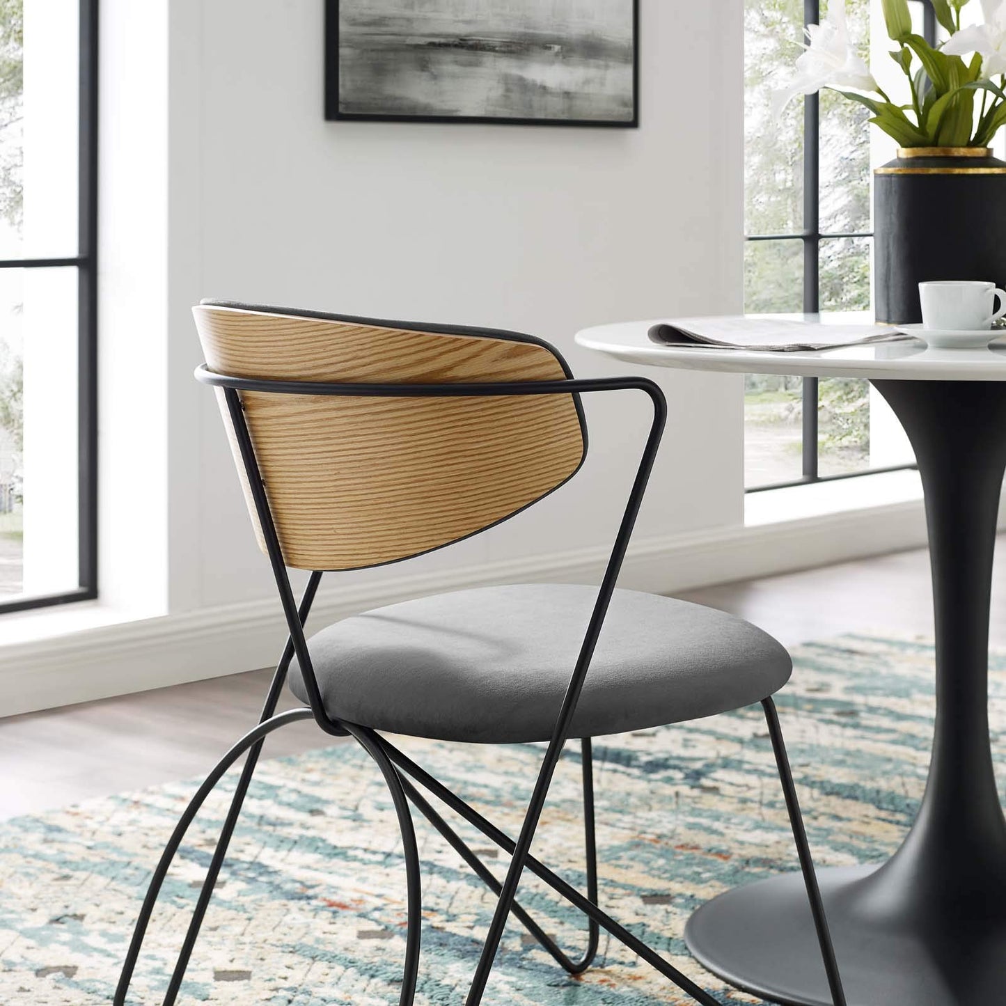 home office desk chairs | CasaFoyer Prevail Performance Velvet Mid-Century Dining Chair | Vintage Glamour | Ergonomic Design | Sturdy Black Metal Frame | Luxurious Seating Experience | casafoyer.myshopify.com