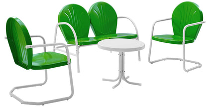 Patio Furniture Sets | Griffith Metal Outdoor Furniture Set | Nostalgic Charm, Durable & Stylish | Loveseat, 2 Chairs & Side Table | Ultimate Relaxation | casafoyer.myshopify.com