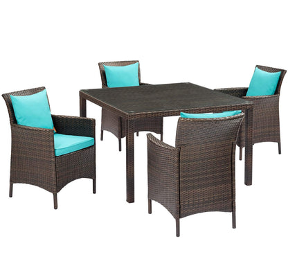 kitchen and dining room sets | CasaFoyer Conduit Outdoor Patio Dining Collection | Transitional Style | UV-Resistant Wicker Rattan | Comfortable Cushions | All-Weather Design | casafoyer.myshopify.com