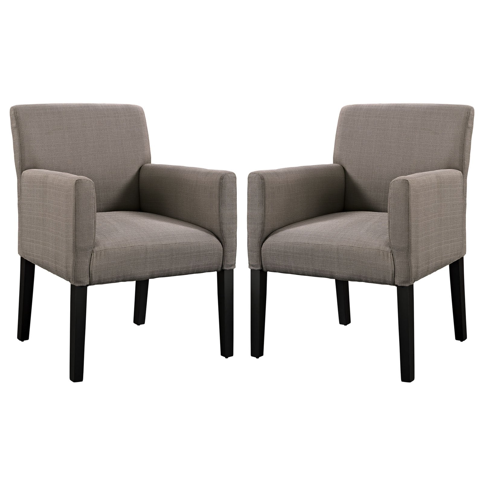 Dining Table | Chloe Wood Legged Armchair Set of 2 | Versatile Design | Comfortable Fabric | Dark Wooden Legs | Perfect for Dining, Office, or Living Room Decor | Timeless Neutral Style | casafoyer.myshopify.com