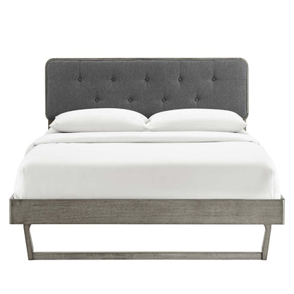 Bed | CasaFoyer Bridgette Tufted Wood King Platform Bed | Modern Retro Style | Button Tufted Headboard | Sturdy Wood Frame | No Box Spring Needed | Easy Assembly | casafoyer.myshopify.com