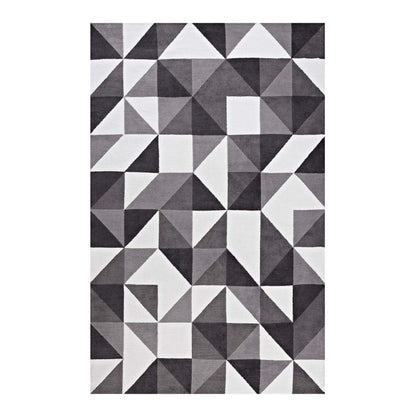 Carpet & Rugs | CasaFoyer Kahula Geometric Triangle Mosaic Area Rug | Elegant Design | Soft Polyester Microfiber | Non-Shedding | Stain Resistant | 8x10 Size | casafoyer.myshopify.com
