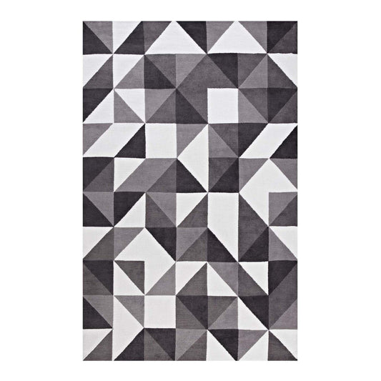 Carpet & Rugs | CasaFoyer Kahula Geometric Triangle Mosaic Area Rug | Elegant Design | Soft Polyester Microfiber | Non-Shedding | Stain Resistant | 8x10 Size | casafoyer.myshopify.com