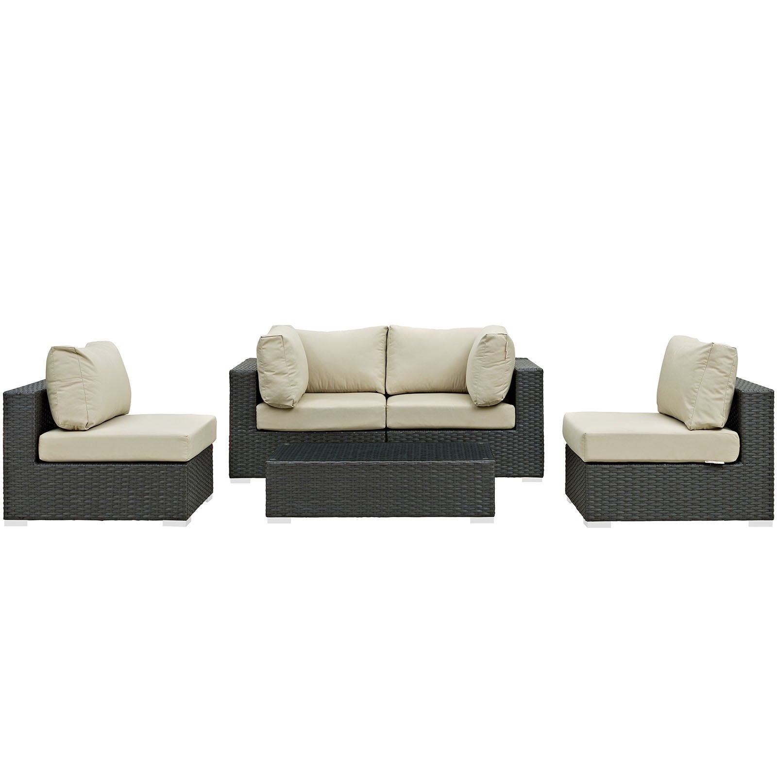 kitchen and dining room sets | CasaFoyer Sojourn Outdoor Patio Furniture Set | Sunbrella Cushions | Synthetic Rattan | UV Protection | Aluminum Frame | Coffee Table, Armless Chairs, Corners | casafoyer.myshopify.com
