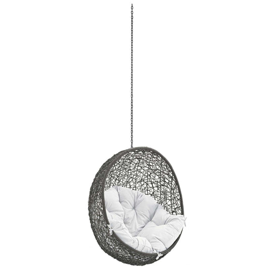 porch swings | Ergode Hide Outdoor Patio Swing Chair | Synthetic Rattan Weave | All-Weather Cushion | Powder-Coated Steel Frame | Adjustable Chain | Indoor/Outdoor Lounge Furniture | casafoyer.myshopify.com