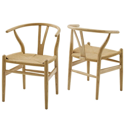 home office desk chairs | CasaFoyer Amish Dining Armchair Set of 2 | Timeless Craftsmanship | Beechwood Base | Eco-Friendly Paper Rope Seat | casafoyer.myshopify.com