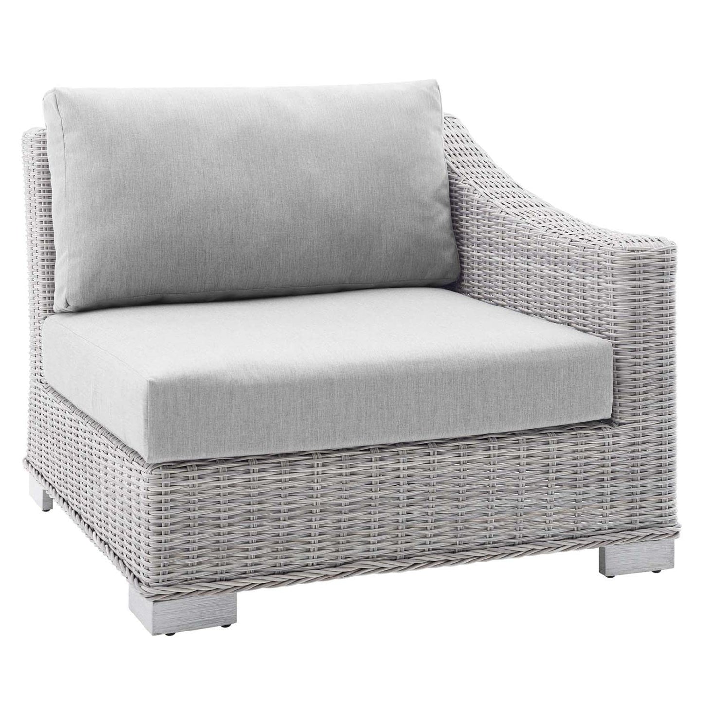 sofas | CasaFoyer Conway Outdoor Patio Sunbrella Wicker Rattan 6-Piece Sectional Sofa Furniture Set | Light Gray | UV-Resistant | Modular Design | Durable Aluminum Frames | Water-Resistant Sunbrella Covers | casafoyer.myshopify.com