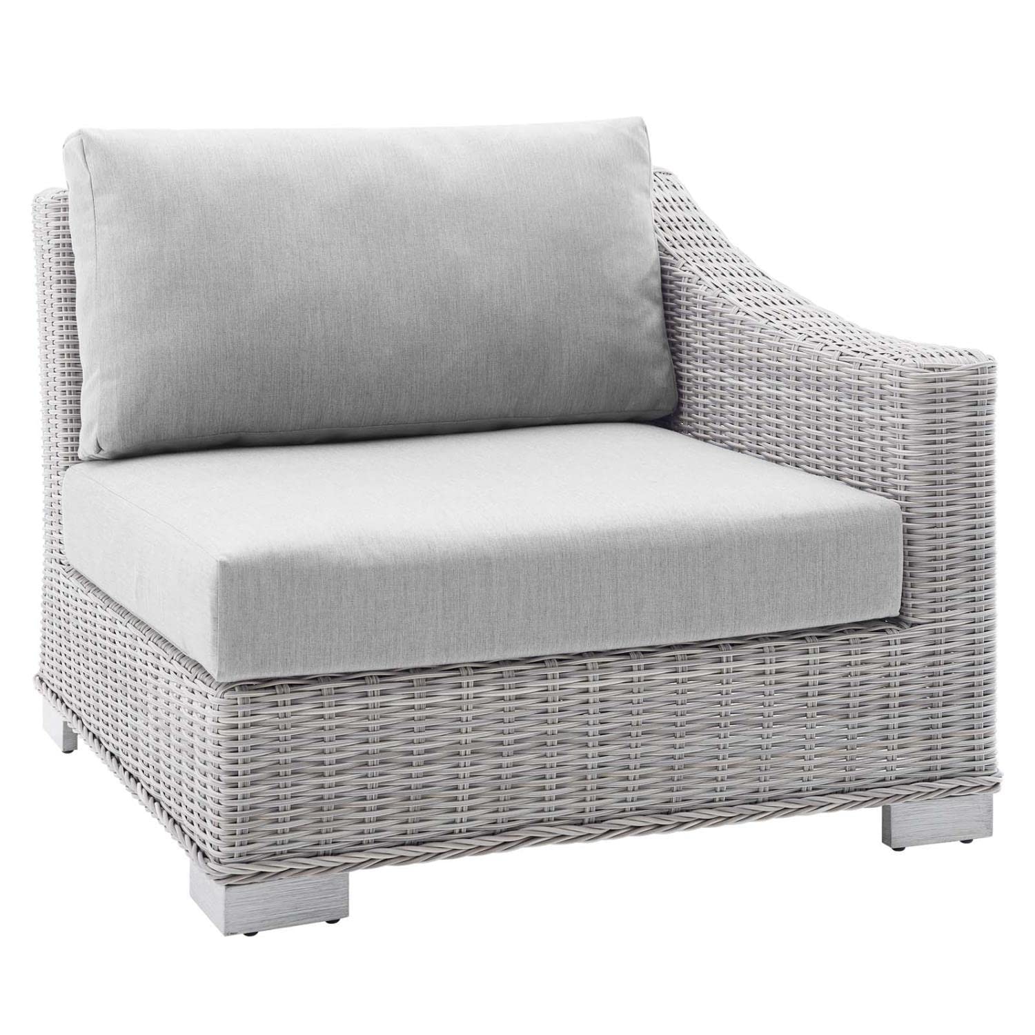 sofas | CasaFoyer Conway Outdoor Patio Sunbrella Wicker Rattan 6-Piece Sectional Sofa Furniture Set | Light Gray | UV-Resistant | Modular Design | Durable Aluminum Frames | Water-Resistant Sunbrella Covers | casafoyer.myshopify.com