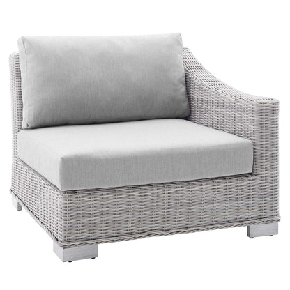 sofas | CasaFoyer Conway Outdoor Patio Sunbrella Wicker Rattan 6-Piece Sectional Sofa Furniture Set | Light Gray | UV-Resistant | Modular Design | Durable Aluminum Frames | Water-Resistant Sunbrella Covers | casafoyer.myshopify.com