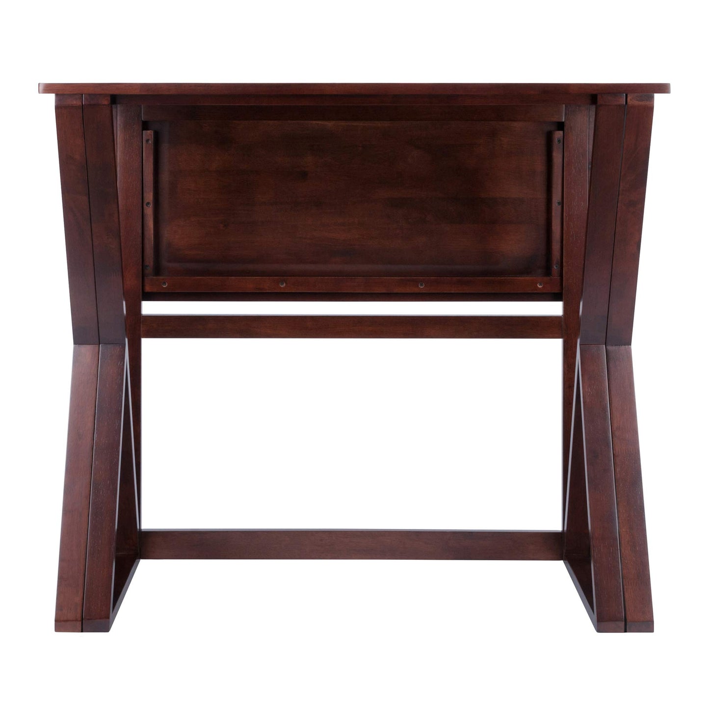 TABLE | CasaFoyer Harrington Drop Leaf High Table | Solid Wood | Walnut Finish | 39.37W x 31.5D x 36.22H | Convenient Drop Leaf Extension | casafoyer.myshopify.com