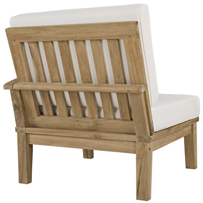 sofas | CasaFoyer Marina Teak Wood Outdoor Patio Right-Facing Sofa Chair | Luxury, Durable, All-Weather Cushions | Part of Marina Patio Furniture Set | casafoyer.myshopify.com