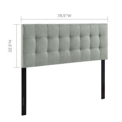 headboards | CasaFoyer  Lily King Upholstered Linen Fabric Tufted Headboard | Elegant Design | Durable Construction | Gray | casafoyer.myshopify.com
