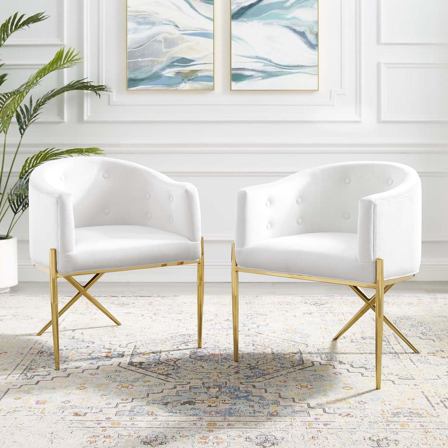 home office desk chairs | CasaFoyer Savour Tufted Performance Velvet Accent Dining Armchair | Stain-Resistant | Comfortable | Durable | Set of 2 | Luxury & Sophistication for Dining Room or Living Space | casafoyer.myshopify.com