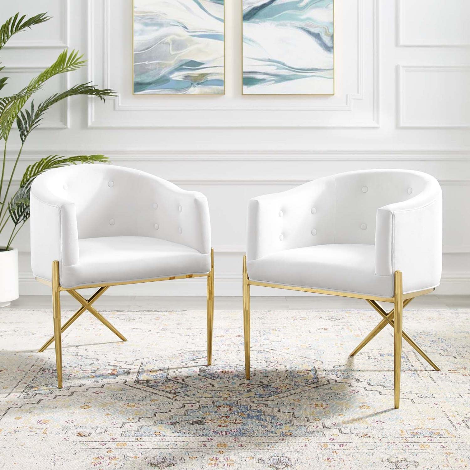 home office desk chairs | CasaFoyer Savour Tufted Performance Velvet Accent Dining Armchair | Stain-Resistant | Comfortable | Durable | Set of 2 | Luxury & Sophistication for Dining Room or Living Space | casafoyer.myshopify.com