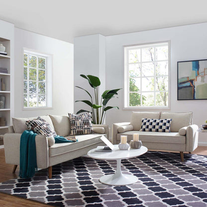 kitchen and dining room sets | CasaFoyer Revive Sofa and Loveseat Set | Vibrant Oasis Design | Comfortable & Sophisticated | Bolster Pillows | Soft Fabric Upholstery | Splayed Wood Legs | Supports up to 1323 lbs | Includes Sofa & Loveseat | casafoyer.myshopify.com