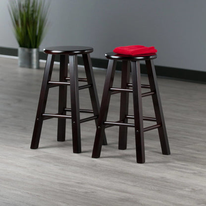 STOOL_SEATING | CasaFoyer  Wood Element Counter Stool Set | Polished Espresso | Solid Wood | 220lbs Capacity | Stable & Comfortable | Multiple Finishes & Heights | casafoyer.myshopify.com