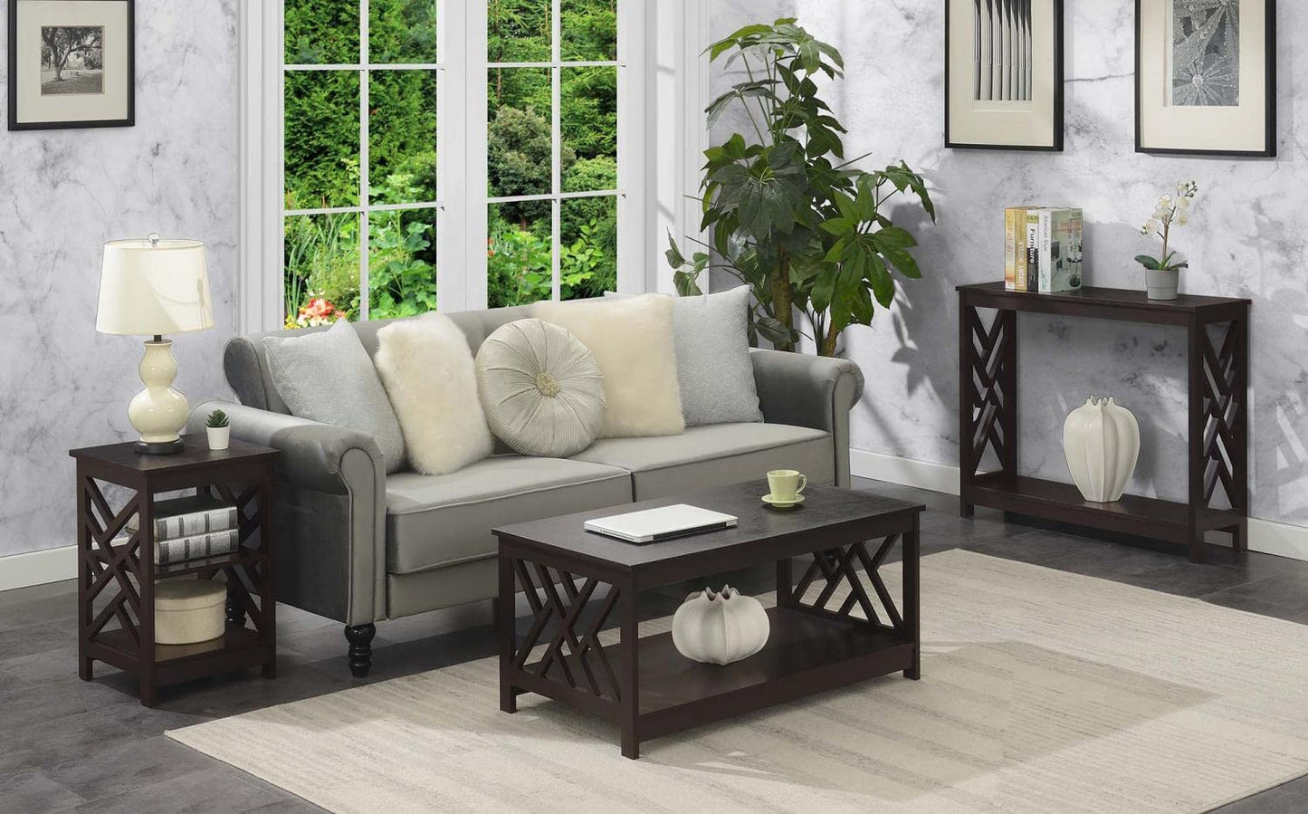 TABLE | Ergode Titan Console Table with Shelf | Transitional Style | Sleek Design | Ample Storage & Display Space | Durable MDF Construction | casafoyer.myshopify.com