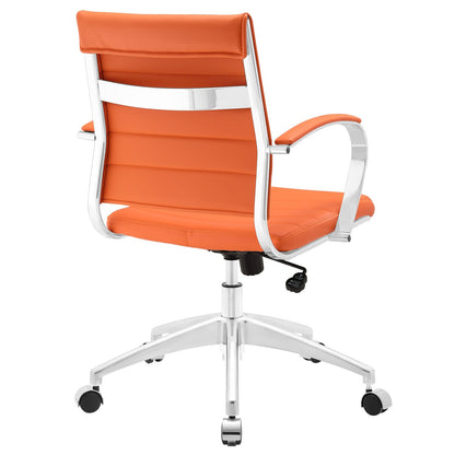 home office desk chairs | CasaFoyer Jive Ribbed Mid Back Executive Office Chair | Stylish, Comfortable, and Functional | Natural Posture Support | 90-Degree Wrist Angling | Easy Mobility | Perfect for Modern Offices | Orange | casafoyer.myshopify.com