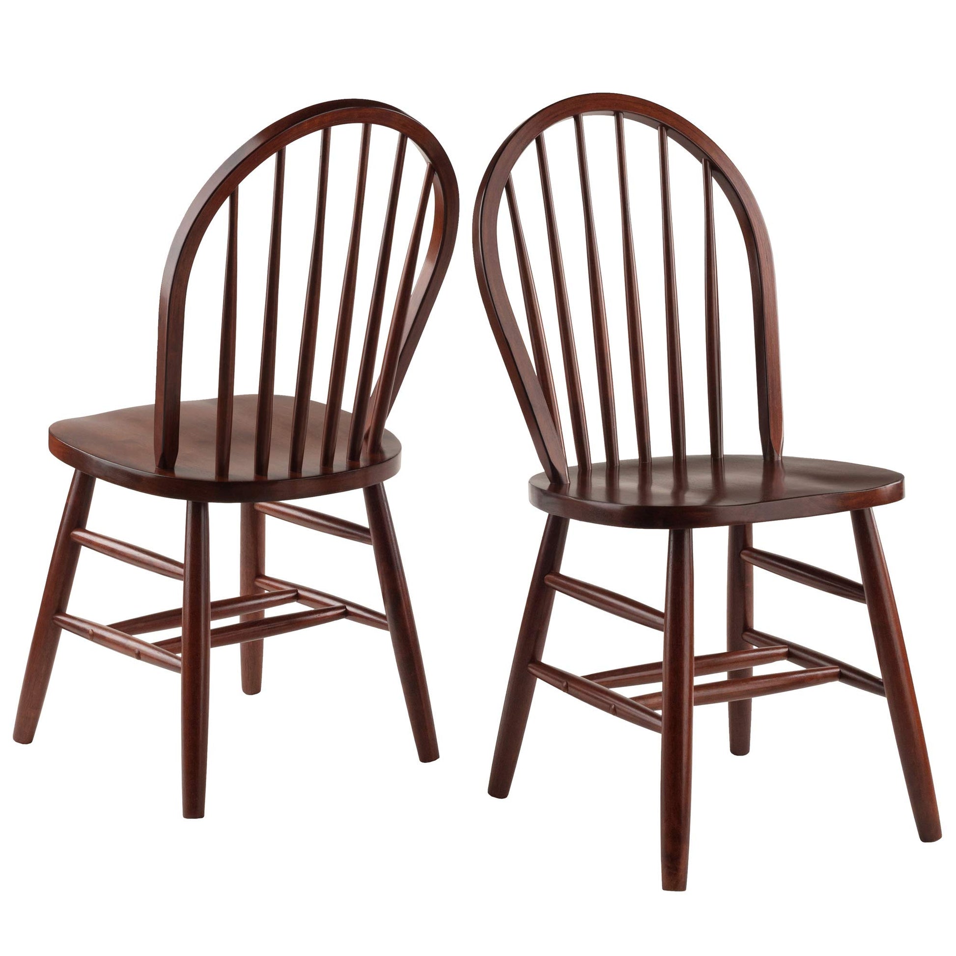 childrens table and chair sets | CasaFoyer  Wood Mornay 5-Piece Dining Set | Walnut Finish | Solid Wood | Ideal for Smaller Spaces | Easy Assembly | Table & 4 Windsor Chairs | casafoyer.myshopify.com