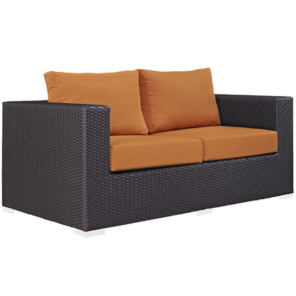 Patio Furniture Sets | Convene Outdoor Sectional Loveseat | Durable Rattan & Aluminum Frame | All-Weather Cushions | Versatile & Stylish Patio Furniture | casafoyer.myshopify.com