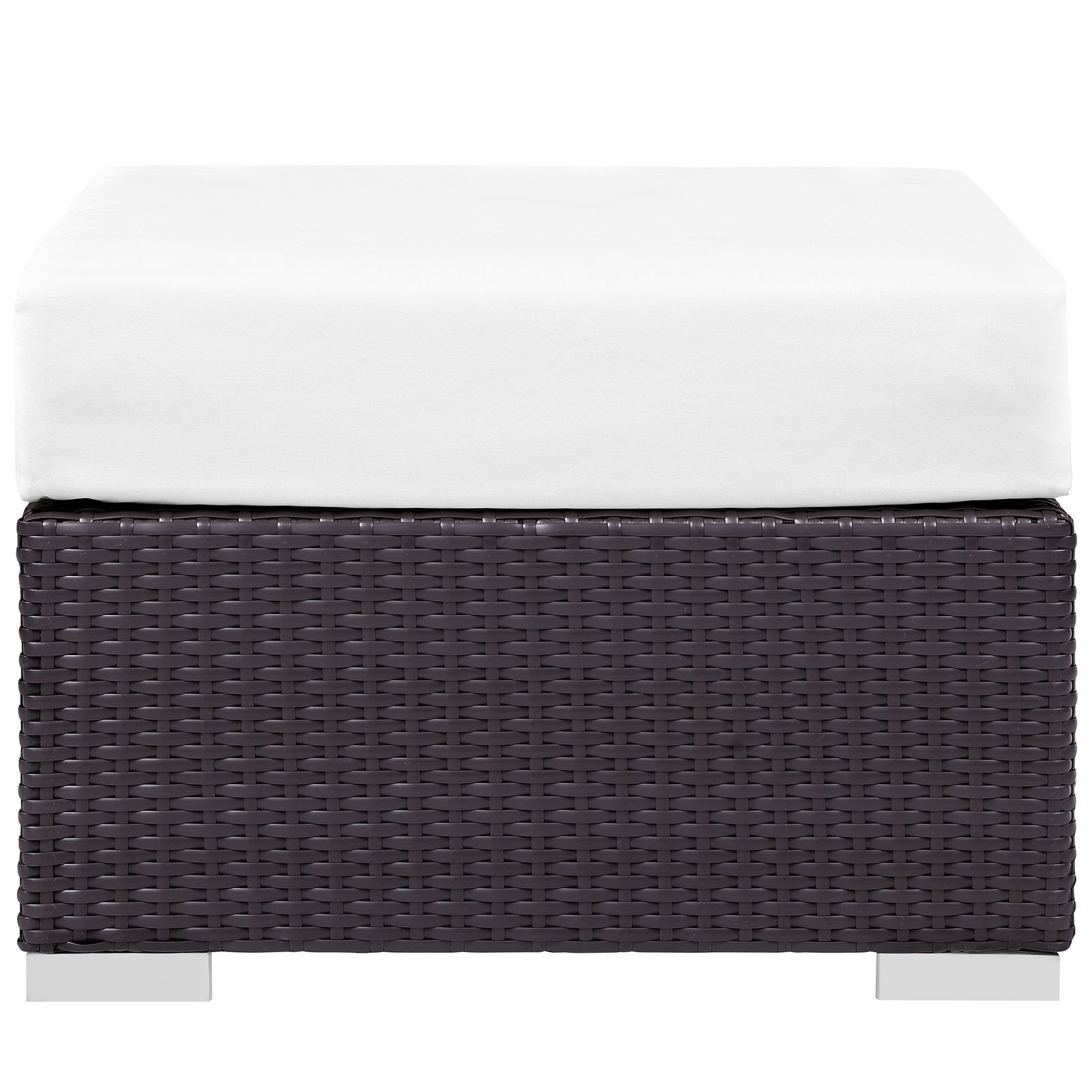 Ottoman | Convene Outdoor Sectional Ottoman | Durable Rattan & Aluminum Frame | All-Weather Cushions | Versatile Addition to Outdoor Collection | casafoyer.myshopify.com