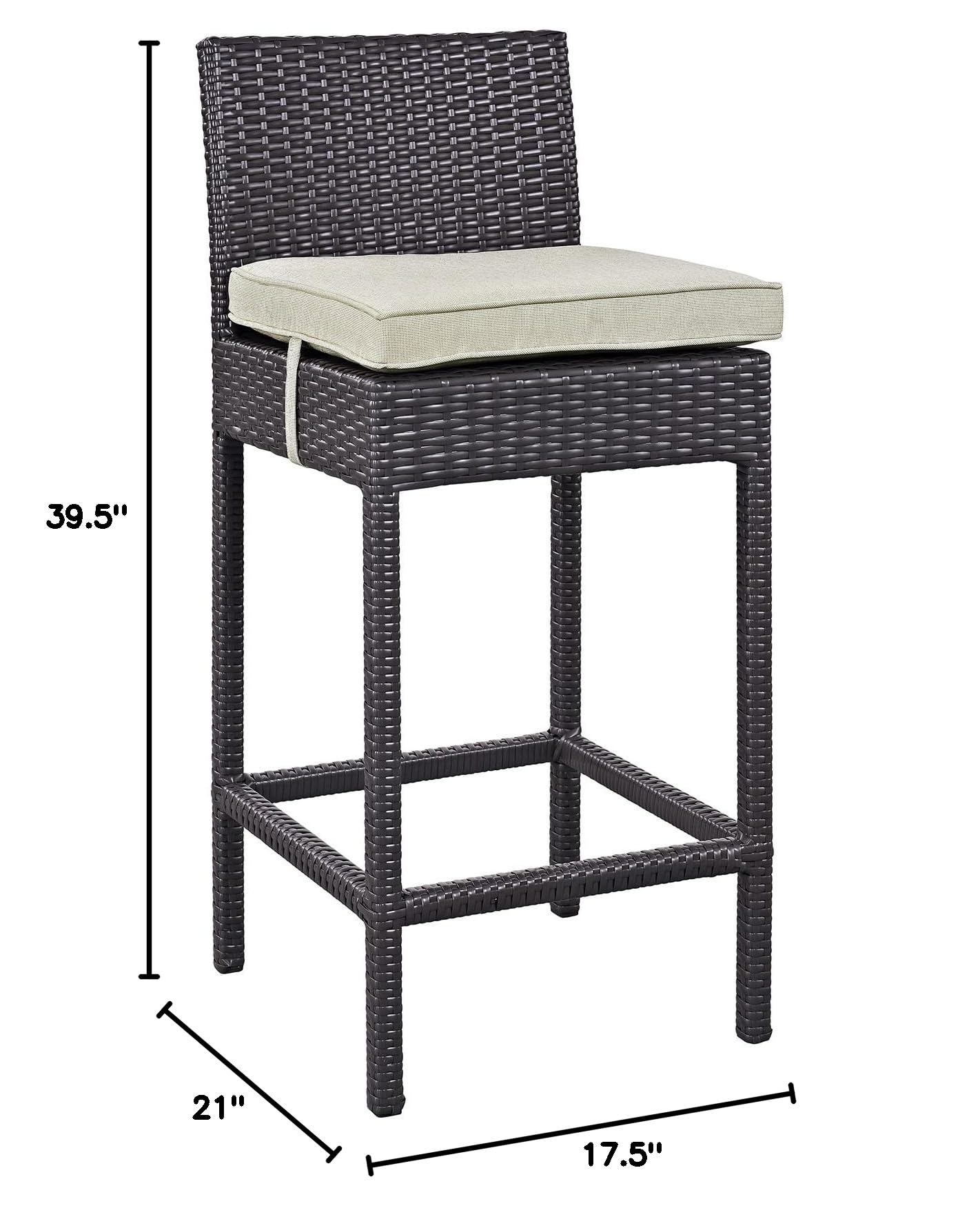 Chair | Convene Outdoor Bar Stool | Durable Rattan Weave | Weather-Resistant Cushions | Elevate Your Outdoor Space | Set Includes: One - Stir Patio Chair Bar Stool | casafoyer.myshopify.com
