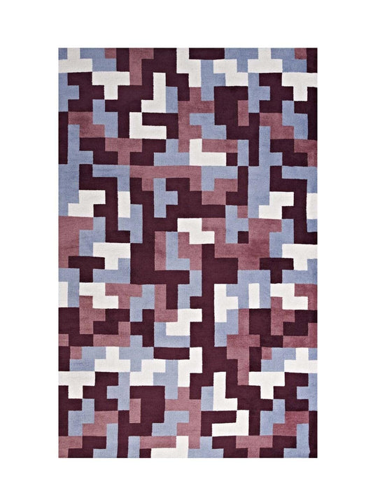 Carpet & Rugs | CasaFoyer Andela Geometric Mosaic Area Rug | Modern & Elegant Design | Soft Polyester Microfiber | Jute Fabric Bottom | Durable & Non-Shedding | Stain Resistant | Easy to Maintain | 8x10 Size | casafoyer.myshopify.com