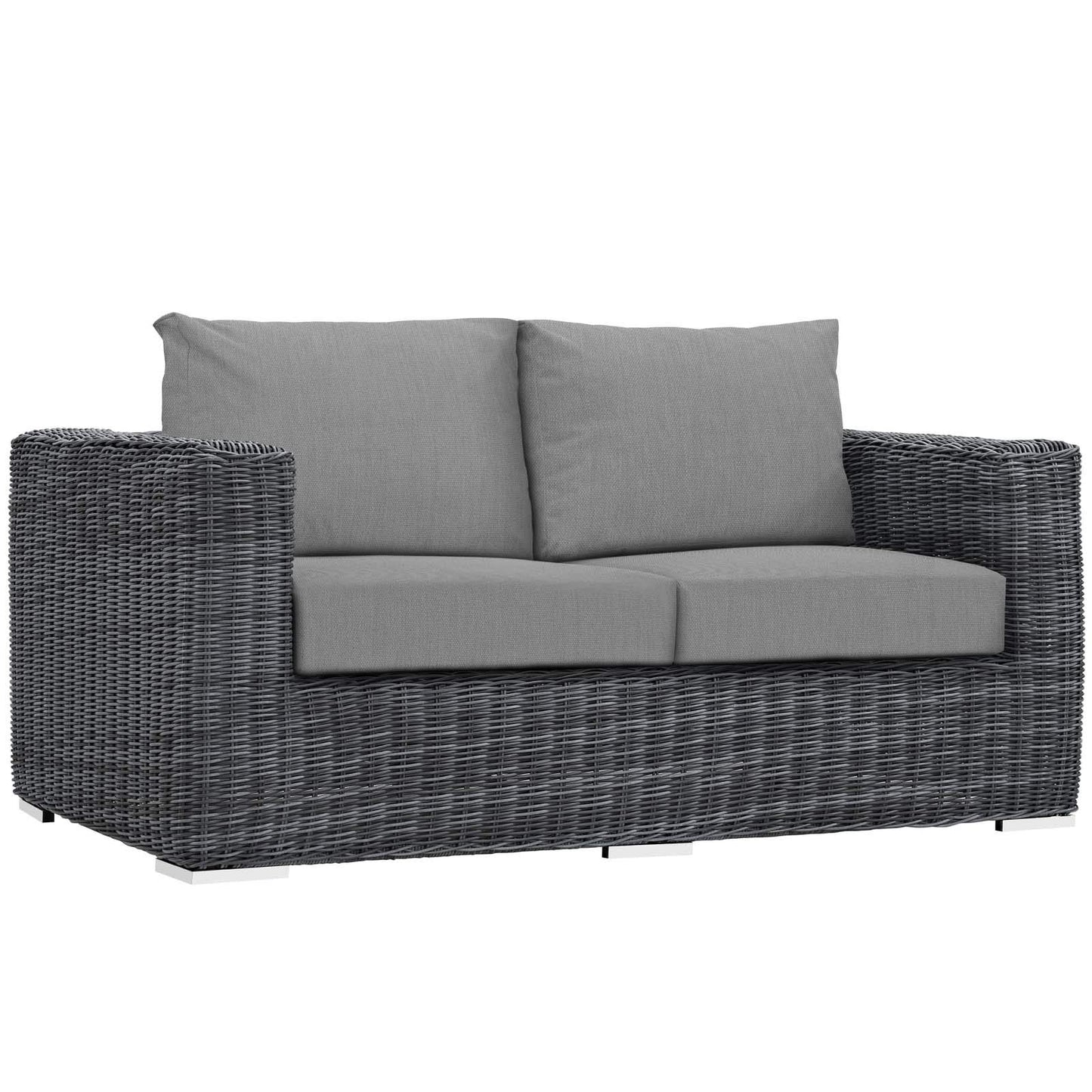 sofas | CasaFoyer Summon Outdoor Patio Loveseat | Ultimate Outdoor Luxury & Comfort | Two-Tone Rattan | Sunbrella Cushions | Aluminum Frame | Perfect for Patio, Backyard, Poolside | casafoyer.myshopify.com