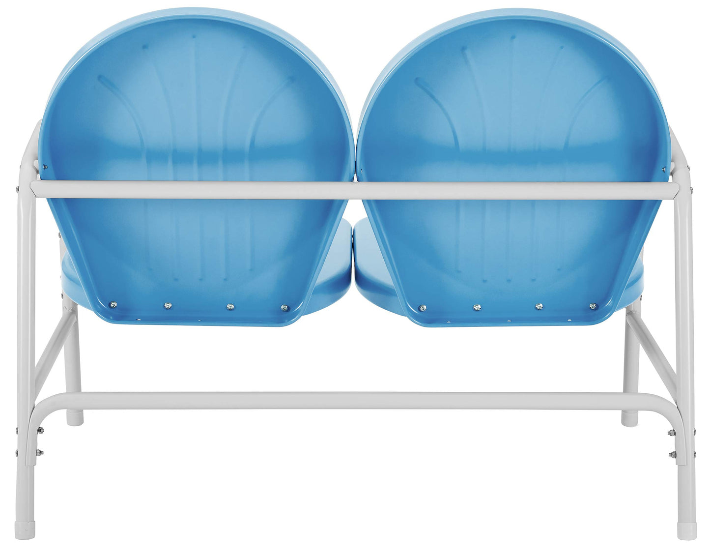 Sofa & chair Sets | Griffith Metal Outdoor Loveseat | Durable Steel | Nostalgic Design | Weather Resistant | Sky Blue Finish | casafoyer.myshopify.com