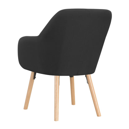 TABLE | CasaFoyer Take a Seat Charlotte Accent Chair | Stylish & Versatile | Linen Fabric | Solid Red Oak Legs | Detachable Foam Cushion | casafoyer.myshopify.com