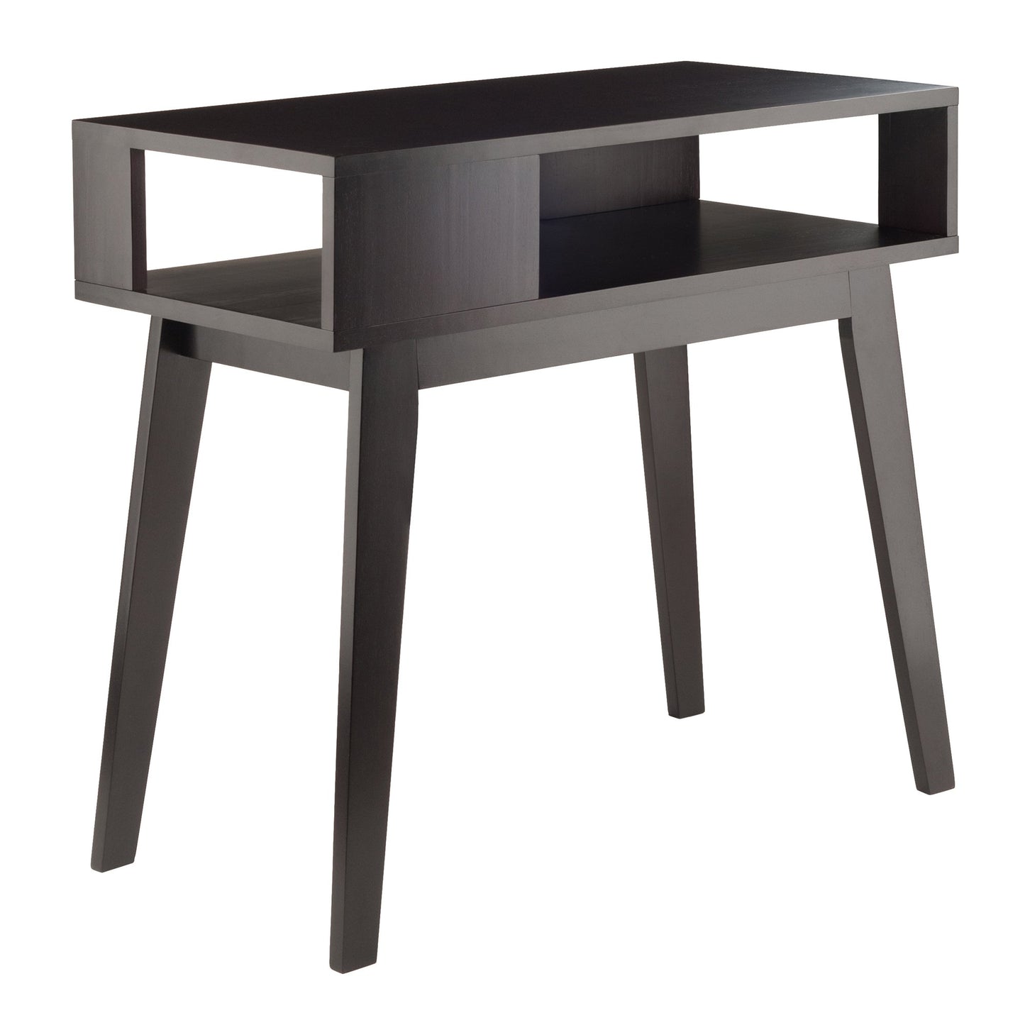 sofa tables | Ergode Thompson Console Table | Midcentury Modern Style | Solid Wood | Espresso Finish | Spacious Table Top & Shelf | Versatile & Elegant | 34W x 16D x 29.6H | casafoyer.myshopify.com