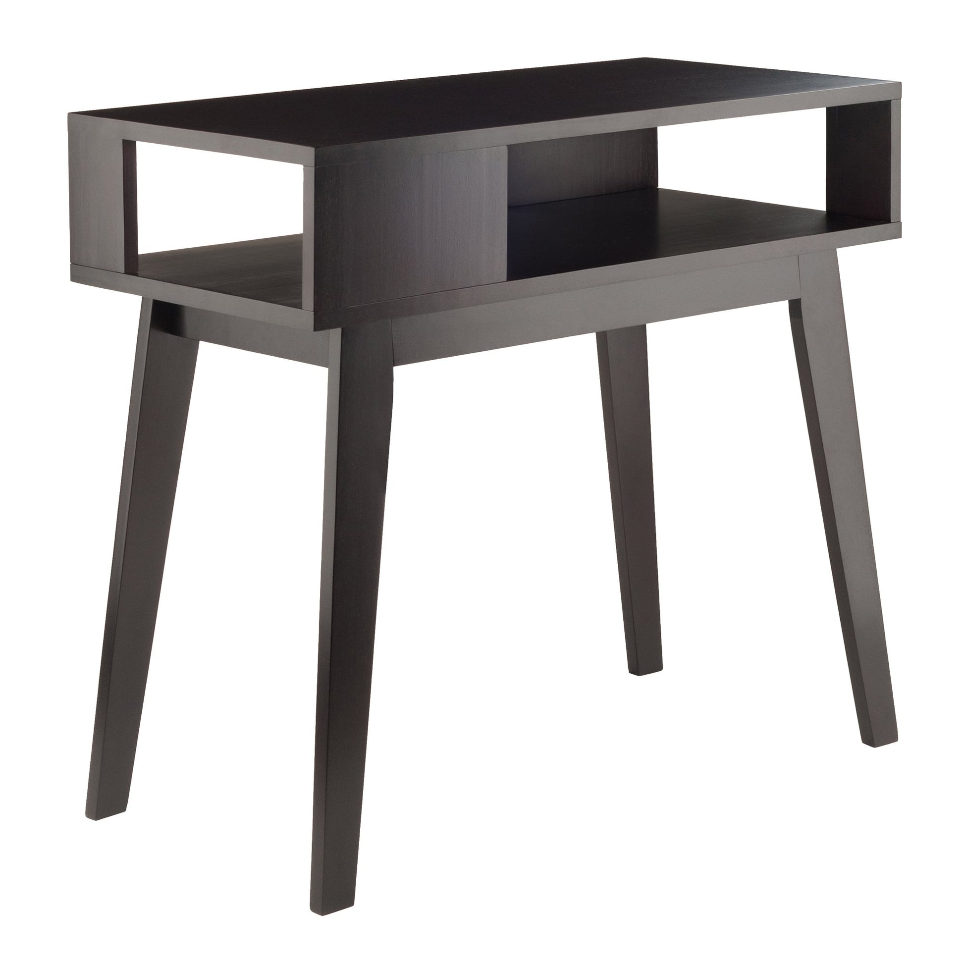 sofa tables | Ergode Thompson Console Table | Midcentury Modern Style | Solid Wood | Espresso Finish | Spacious Table Top & Shelf | Versatile & Elegant | 34W x 16D x 29.6H | casafoyer.myshopify.com
