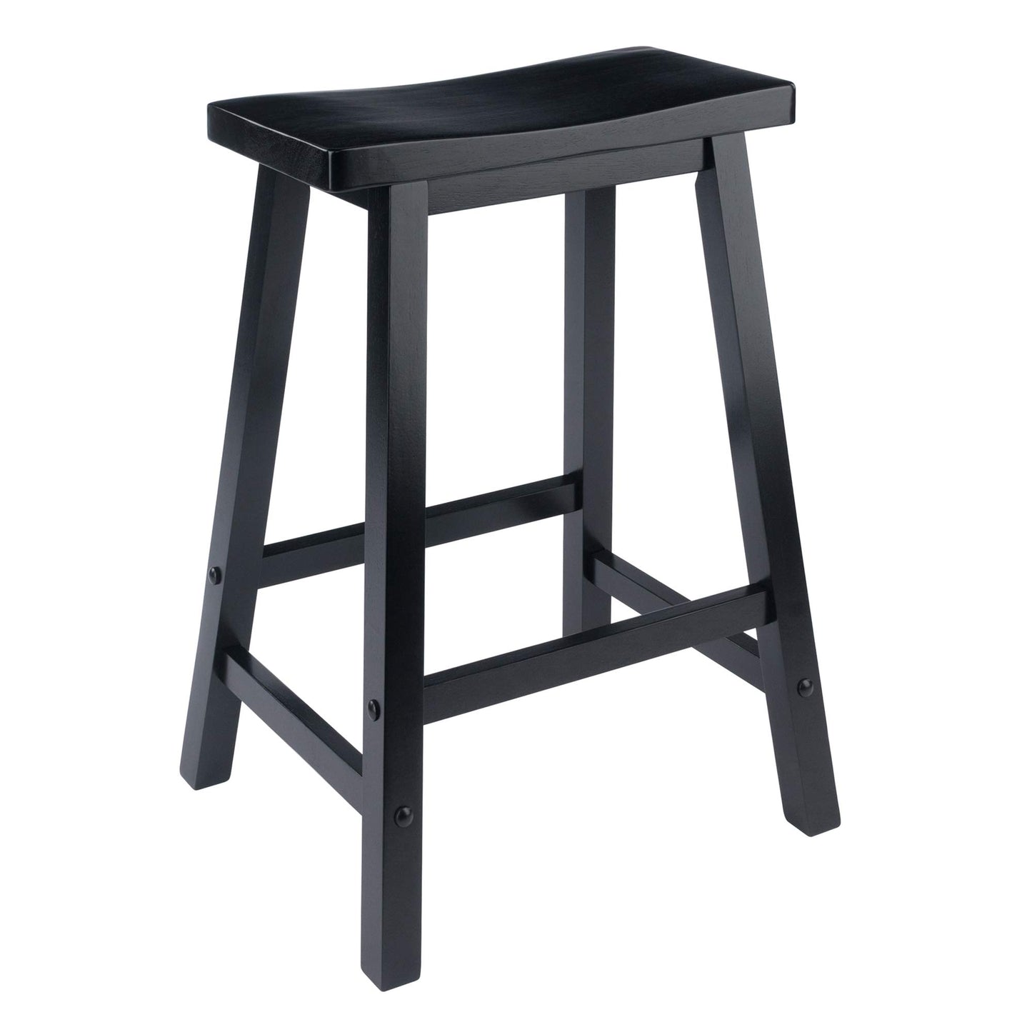 STOOL_SEATING | CasaFoyer  Wood Satori Saddle Seat Counter Stool | 24 Height | Black Finish | Durable Beech Wood | Stable & Stylish | Easy Assembly | 60-Day Replacement | casafoyer.myshopify.com