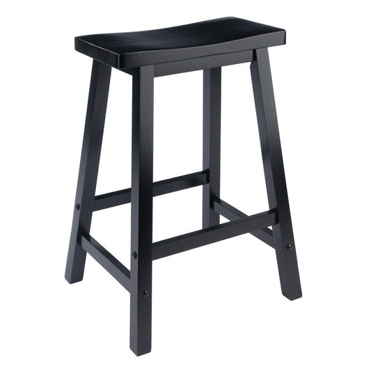 STOOL_SEATING | CasaFoyer  Wood Satori Saddle Seat Counter Stool | 24 Height | Black Finish | Durable Beech Wood | Stable & Stylish | Easy Assembly | 60-Day Replacement | casafoyer.myshopify.com