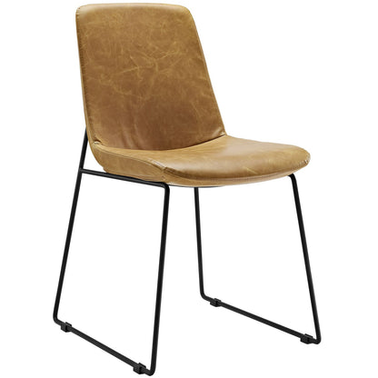 home office desk chairs | CasaFoyer Invite Guest Chair | Elegant & Sophisticated | Steel Sled Base | Padded Faux Leather Upholstery | Home & Office | Set of 1 | casafoyer.myshopify.com